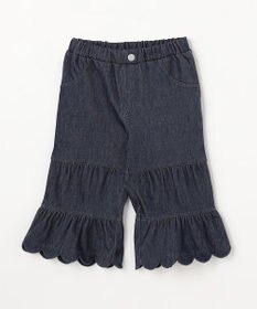 組曲 KIDS 【110-140㎝】ティアードデニムパンツ