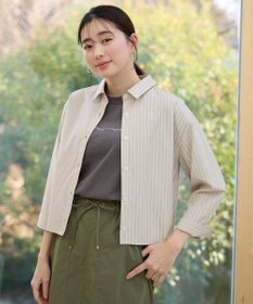 ANIECA ドロストストライプシャツ ANIECA ドロストストライプシャツ