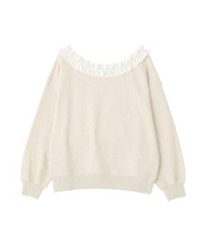 earth music&ecology フリルオフショルウラケスウェット