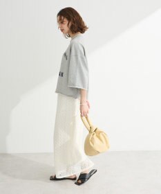 Green Parks ニットレースＩラインスカート