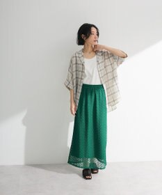 Green Parks ニットレースＩラインスカート