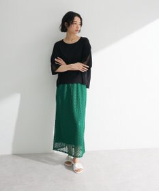 Green Parks ニットレースＩラインスカート