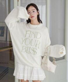 WEGO グラフィックニットBIGプルオーバー