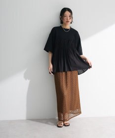 Green Parks ニットレースＩラインスカート