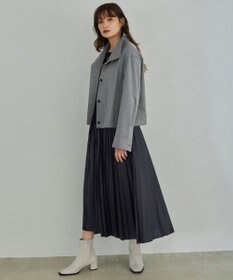 ICB 【洗える】レザーライクプリーツ スカート