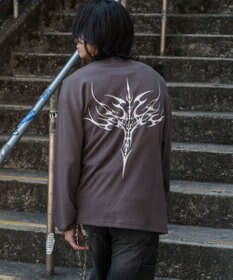 WEGO ワッフルグラフィックT（LS）