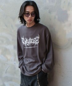 WEGO ワッフルグラフィックT（LS）