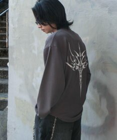 WEGO ワッフルグラフィックT（LS）