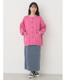 earth music&ecology クルーネックミドル丈カーディガン