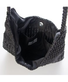 UNBILLION カシュカシュ cachecache / メタリックコード柄編みワンハンドルトート