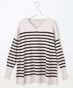 自由区 【洗える/セット可】レーヨンストレッチ Vネックニット