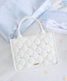 Maison de FLEUR パールビジューキルティングスクエアショルダー