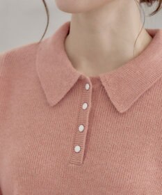 Tiaclasse 【洗える】衿付きパフ袖ニット