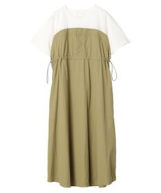 Green Parks 布帛ドッキングドロストワンピース