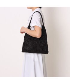 UNBILLION カシュカシュ cachecache / メタリックコード柄編みワンハンドルトート