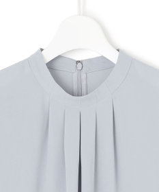 ICB L 【接触冷感・UVケア・速乾・洗える】BackSatinAmunzen ハイネックブラウス