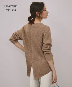 ICB 【WEB限定カラーあり・洗える】ペーパーブレンドシャインニット プルオーバー