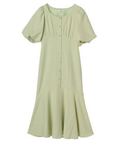 earth music&ecology フロントボタン裾フレアワンピース