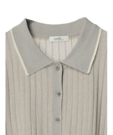 earth music&ecology ラインポロニットカーディガン