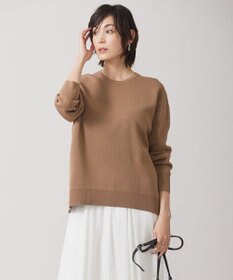 ICB L 【洗える】 コットンポリエステルスムース ニットプルオーバー