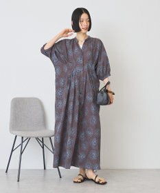 AMERICAN HOLIC アソート柄ウエストタックドルマンシャツワンピース