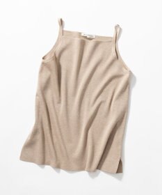 23区 【洗える】シャイニーシアー ニット キャミソール ベージュ系