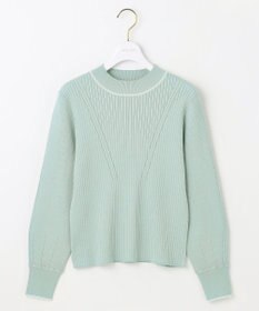 ANY SIS L 【アンサンブル対応】バイカラーリブ ニット