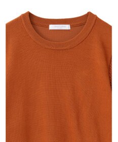 Green Parks 袖プリーツドッキング５分袖ニットプルオーバー