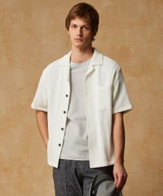 JOSEPH ABBOUD 【キングサイズ・JAPANファブリック・ストレッチ】ラッセルメッシュ 半袖シャツ