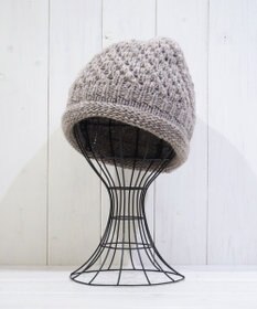 石田製帽 【防寒対策・日本製】ウールロールアップ ニット帽