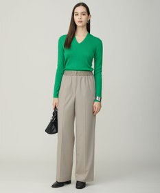 ICB 【新色追加】 エクストラファインメリノリブ Vネックプルオーバー