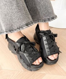 WEGO 厚底レースアップリボンスポサン