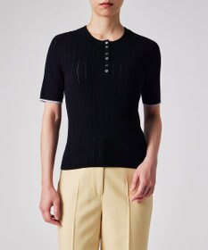 Paul Smith 【洗える】リブアイレット 半袖ニット