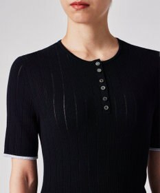 Paul Smith 【洗える】リブアイレット 半袖ニット