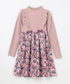 ANY KIDS 花柄 ドッキング ワンピース