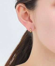 Phoebe 【金属アレルギー対応】ワンタッチメタルフープミニピアス　ゴールド/サージカルステンレス