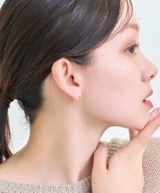 Phoebe 【金属アレルギー対応】ワンタッチメタルフープミニピアス　ゴールド/サージカルステンレス