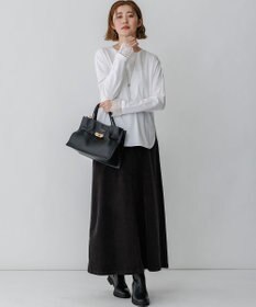 23区 L 【先行予約】コットンコーデュロイストレッチ Aラインスカート
