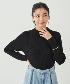 earth music&ecology やわらかタッチハイネックリブニットプルオーバー