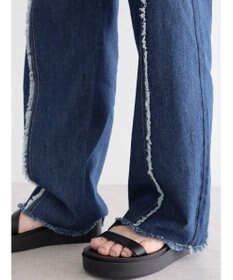 Green Parks ・Double Flags デニムフリンジラインパンツ