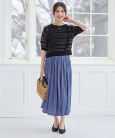 Tiaclasse 【安田美沙子さん着用】ヴィンテージサテンプリーツスカート