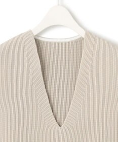 ICB L 【洗える】リサイクルポリエステルハイゲージ  ニットベスト