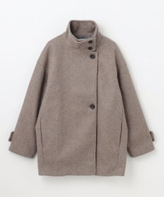 ANY スタンドカラーコクーンシルエットコート