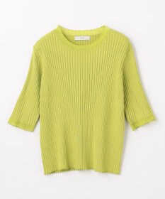 ANY L ポイントシアーリブニット