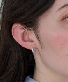 Phoebe 〈金属アレルギー対応〉グロッシーミニホースシューピアス　シルバー　ステンレス/馬蹄/蹄鉄/ラッキーモチーフ/ギフト/プレゼント