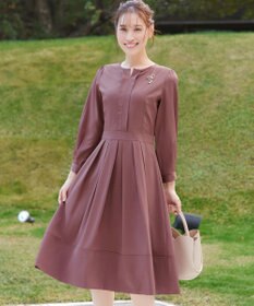 Tiaclasse 【セレモニー・新色追加】キーネックフレアワンピース