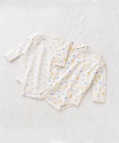 MIKI HOUSE HOT BISCUITS 【70-90cm】 長袖ボディシャツ２枚セット(かぶり仕様)