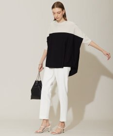 ICB 【新色追加・接触冷感・UVカット・洗える】 ヴィスコースナイロンハイゲージ 半袖プルオーバー