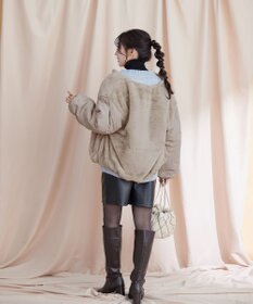 Tiaclasse 【リバーシブル】キルティングエコファー2WAYブルゾン