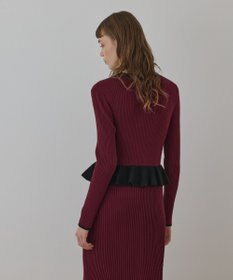 GRACE CONTINENTAL バイカラーニットワンピース